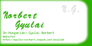 norbert gyulai business card